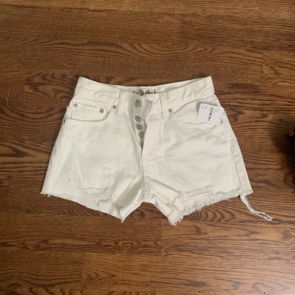 Free People Pants - White Free People (We the Free) Sofia Shorts